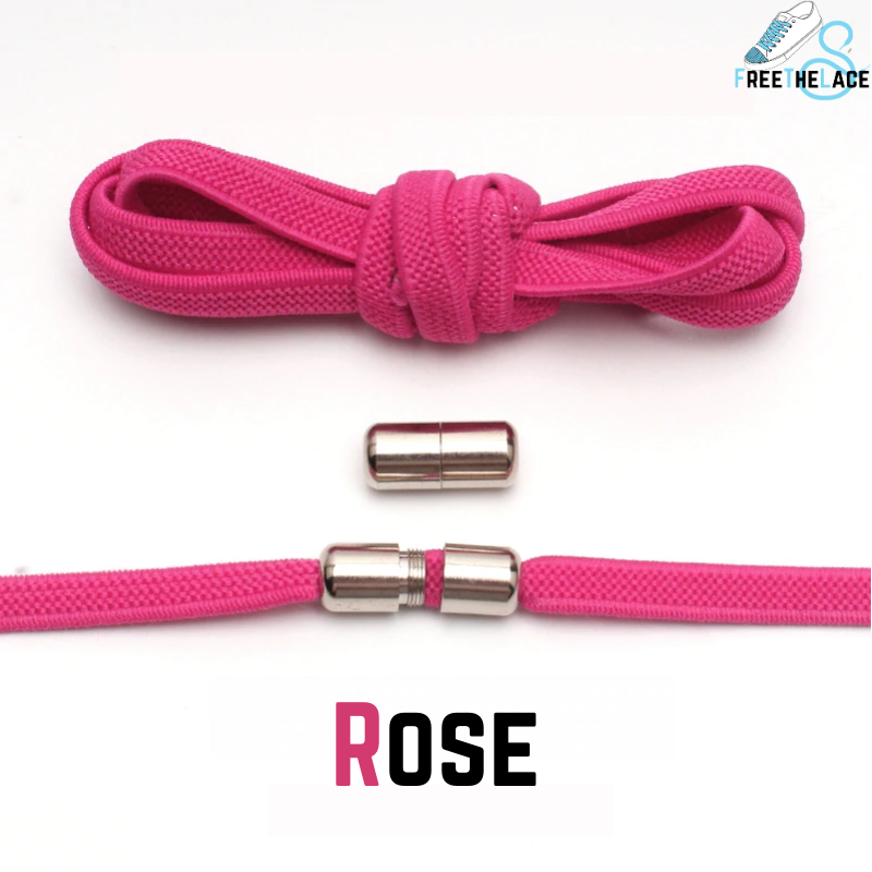 Rose No Tie Elastic Shoelaces