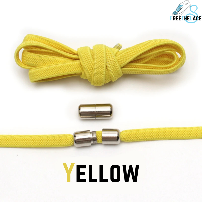 Yellow No Tie Elastic Shoelaces